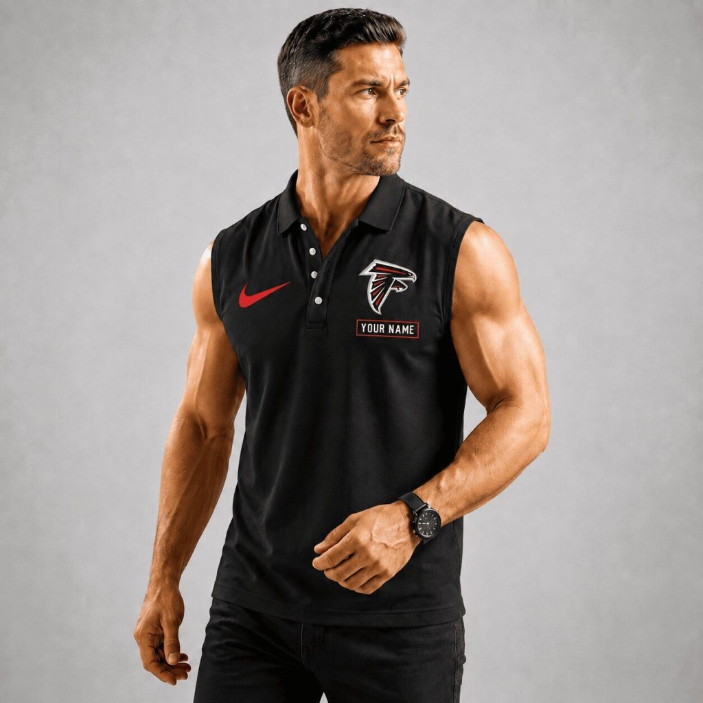 Atlanta Falcons Personalized Sleeveless Polo Shirt for Men Atlanta Falcons Personalized Sleeveless Polo Shirt for Men