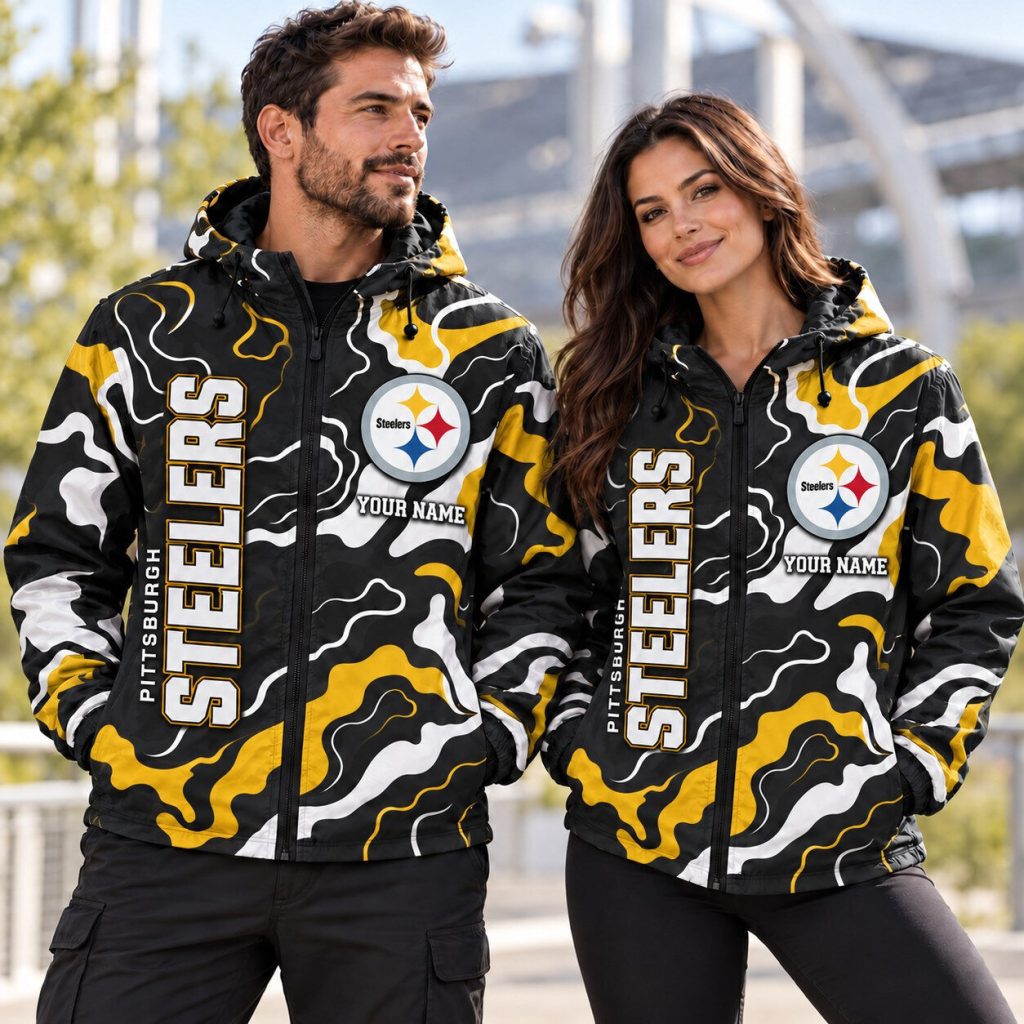 Pittsburgh Steelers NFL Special Pattern Outdoor Windbreaker Jacket Pittsburgh Steelers NFL Special Pattern Outdoor Windbreaker Jacket