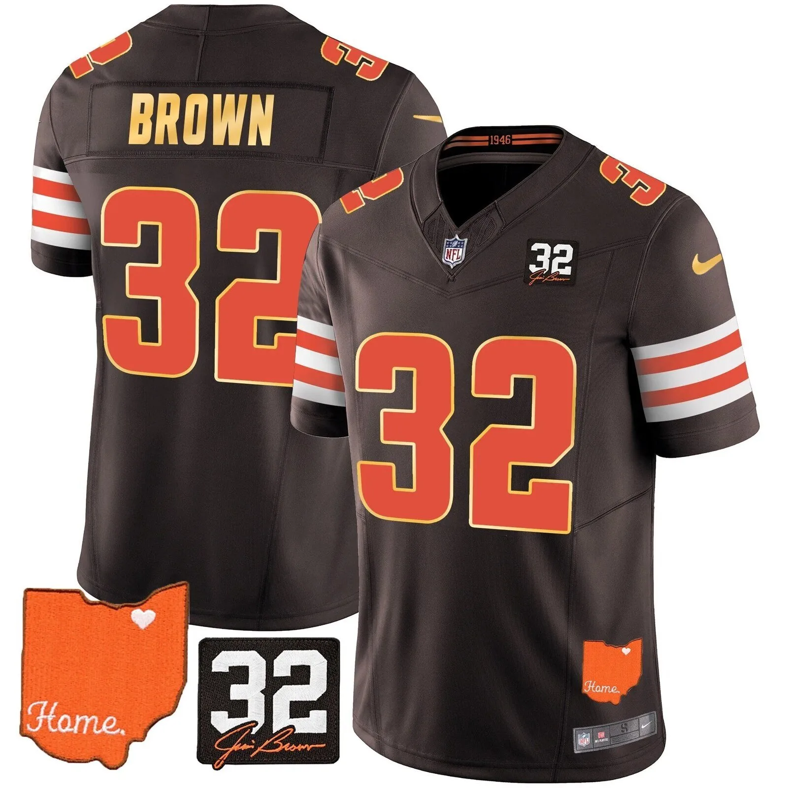 Cleveland Browns Deshaun Watson Home Patch Football Jersey 30 Cleveland Browns Deshaun Watson Home Patch Football Jersey