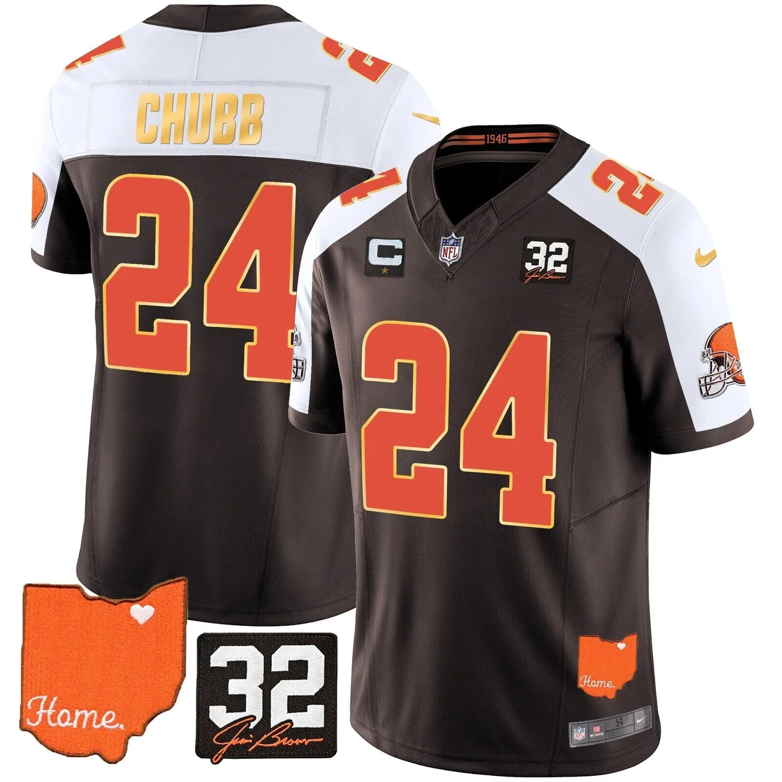 Cleveland Browns Deshaun Watson Home Patch Football Jersey 39 Cleveland Browns Deshaun Watson Home Patch Football Jersey