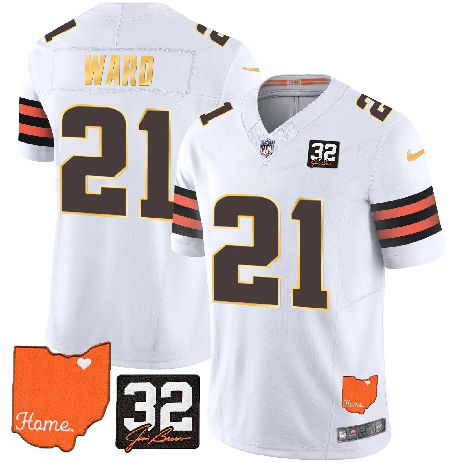 Cleveland Browns Deshaun Watson Home Patch Football Jersey 40 Cleveland Browns Deshaun Watson Home Patch Football Jersey