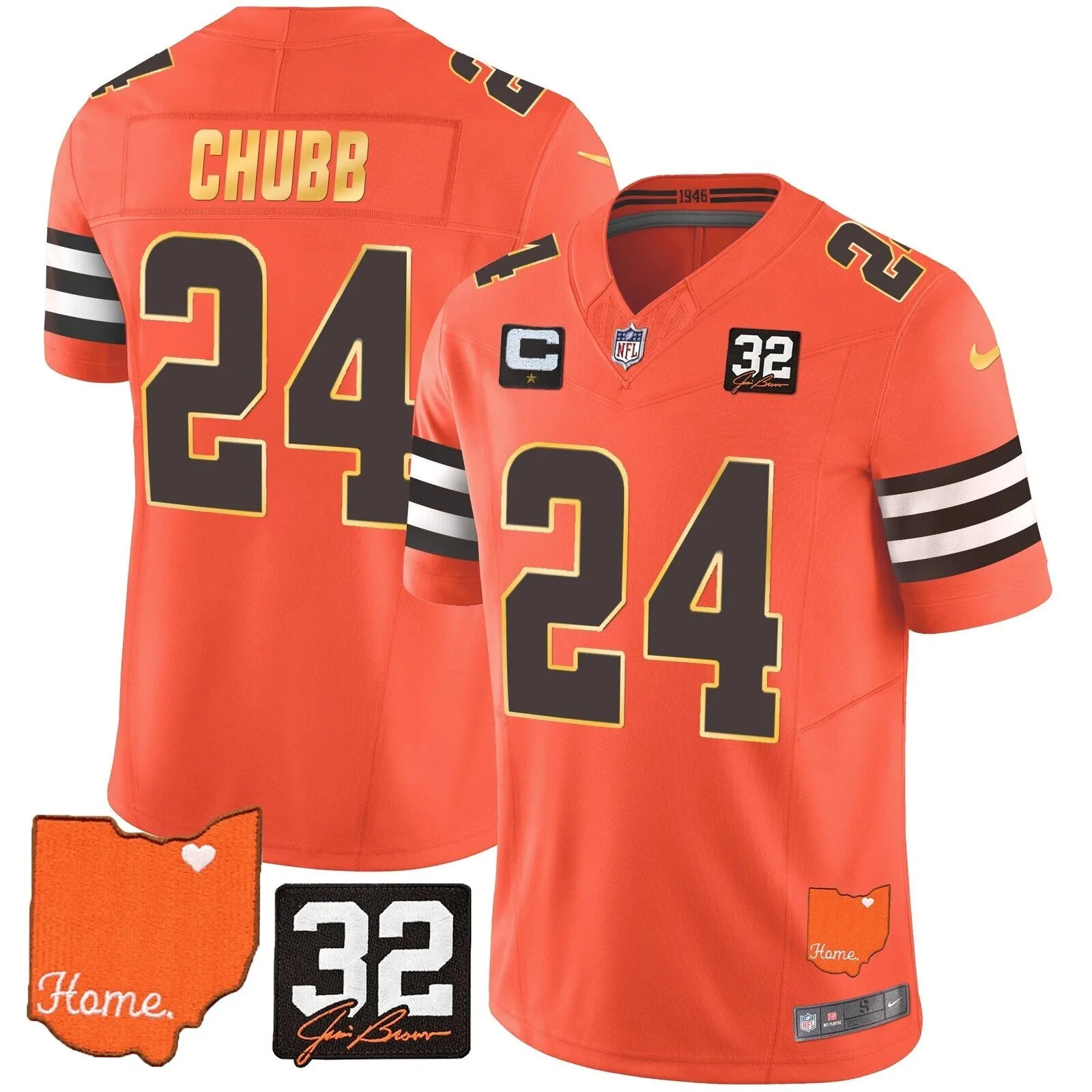 Cleveland Browns Deshaun Watson Home Patch Football Jersey 43 Cleveland Browns Deshaun Watson Home Patch Football Jersey