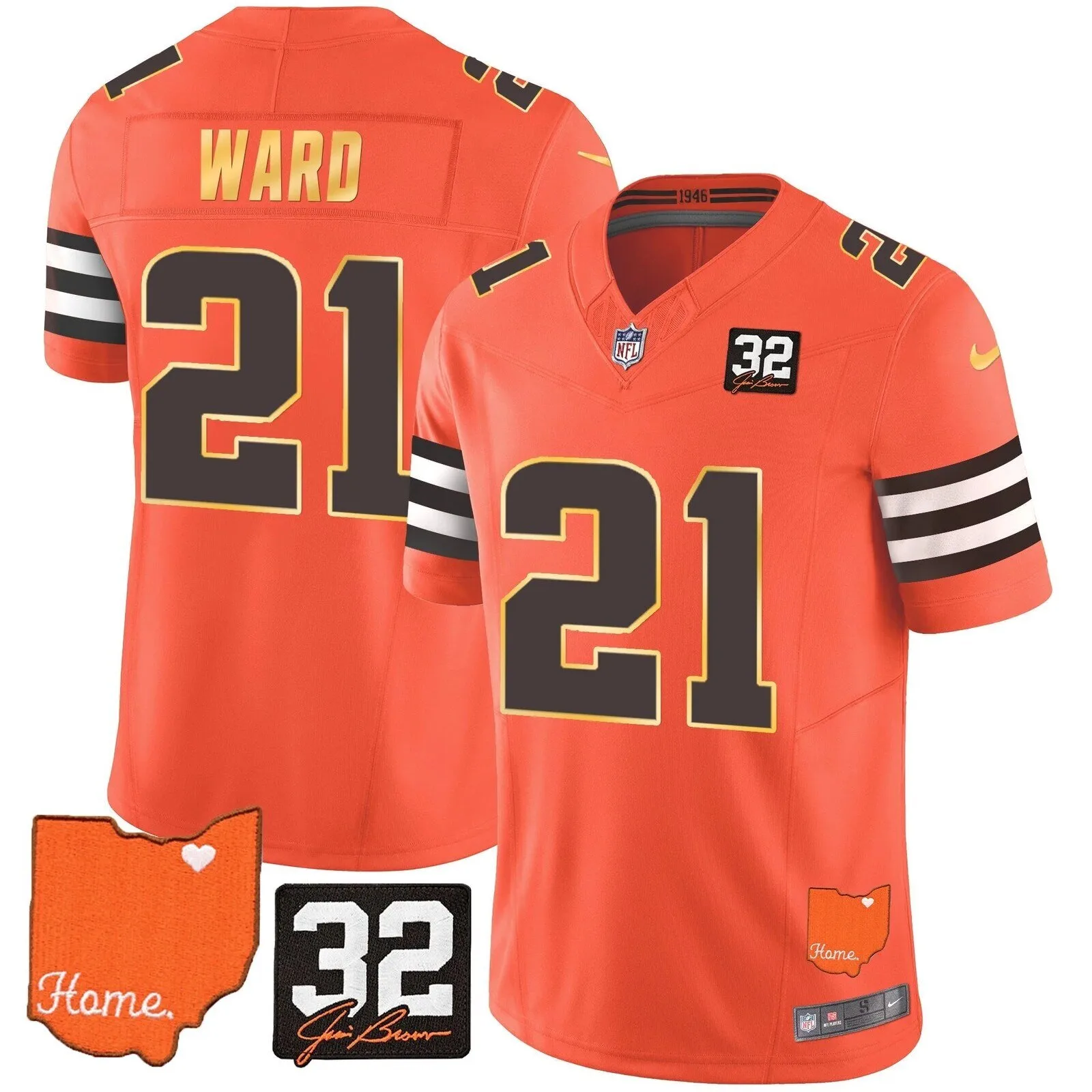 Cleveland Browns Deshaun Watson Home Patch Football Jersey 47 Cleveland Browns Deshaun Watson Home Patch Football Jersey