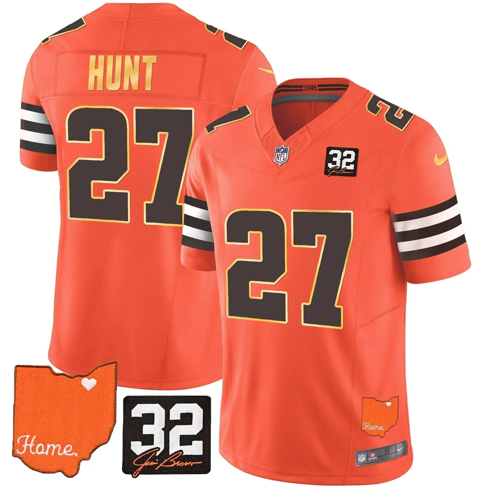 Cleveland Browns Deshaun Watson Home Patch Football Jersey 48 Cleveland Browns Deshaun Watson Home Patch Football Jersey
