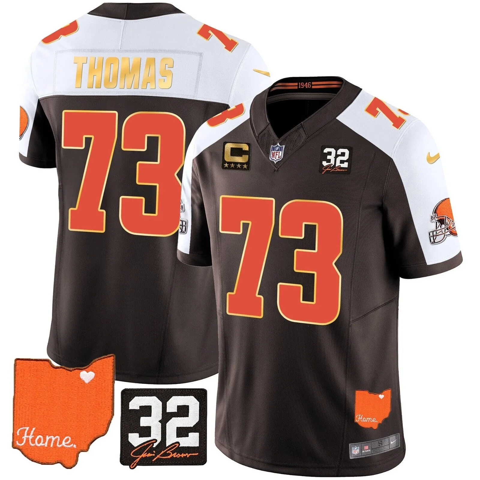 Cleveland Browns Deshaun Watson Home Patch Football Jersey 49 Cleveland Browns Deshaun Watson Home Patch Football Jersey