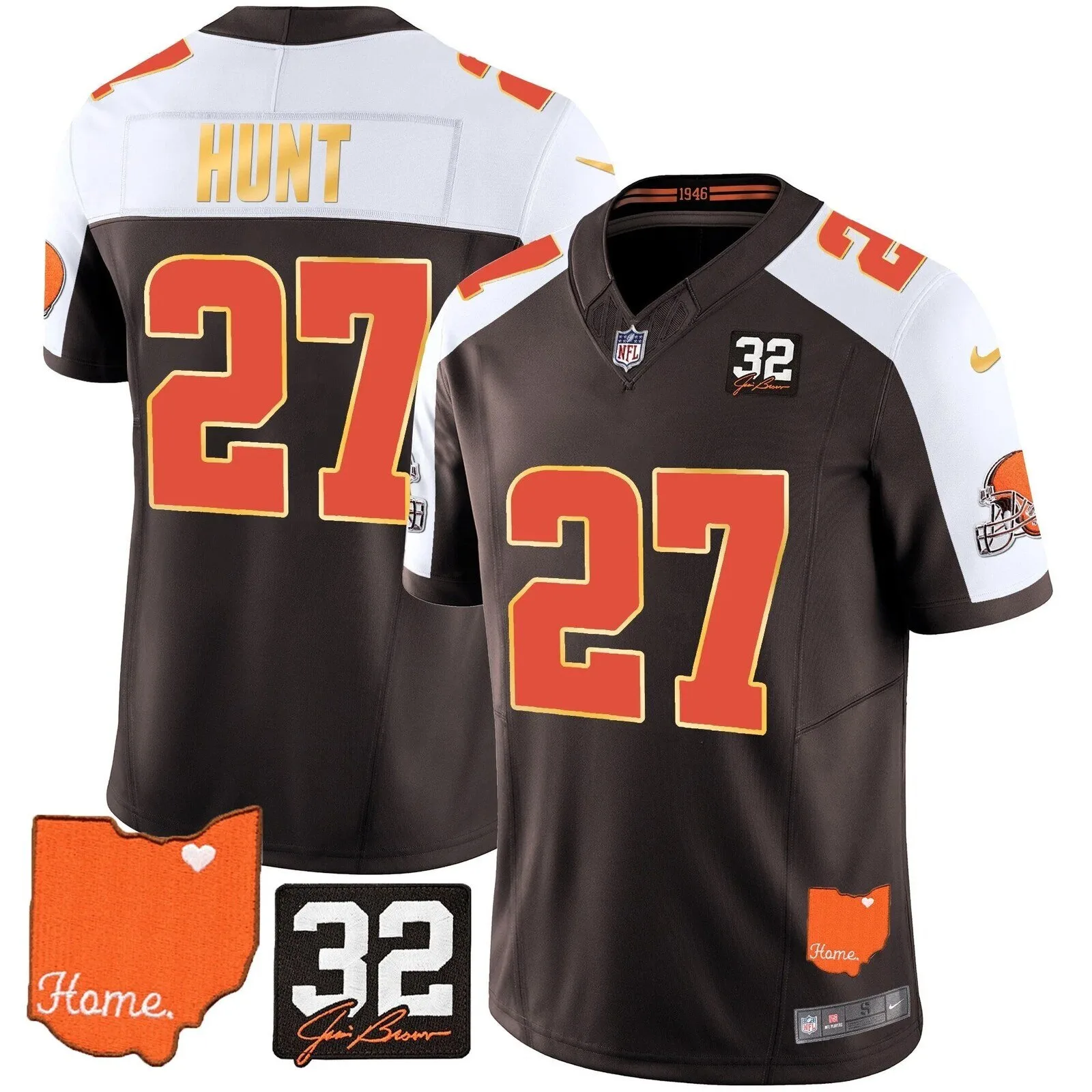 Cleveland Browns Deshaun Watson Home Patch Football Jersey 53 Cleveland Browns Deshaun Watson Home Patch Football Jersey