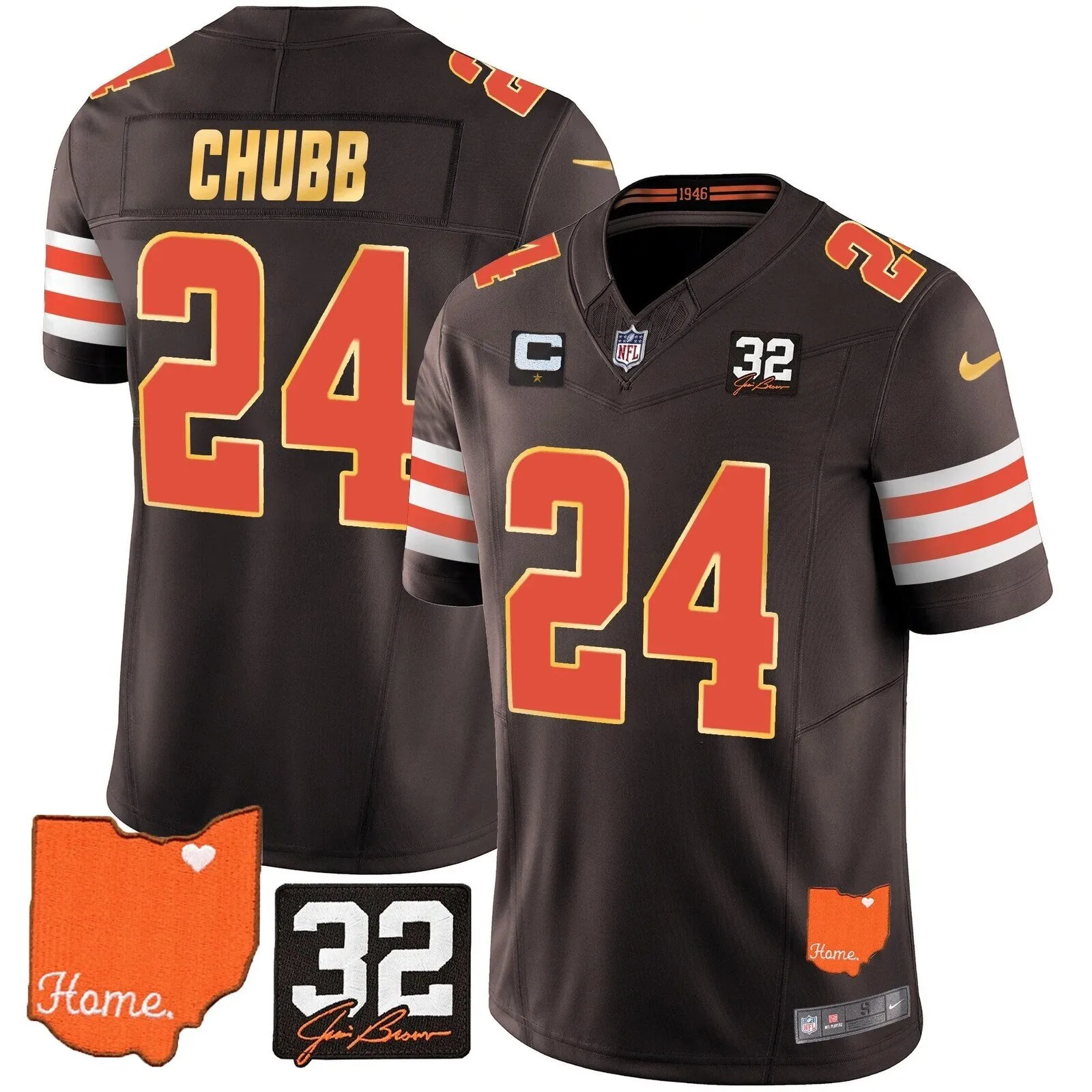 Cleveland Browns Deshaun Watson Home Patch Football Jersey 55 Cleveland Browns Deshaun Watson Home Patch Football Jersey