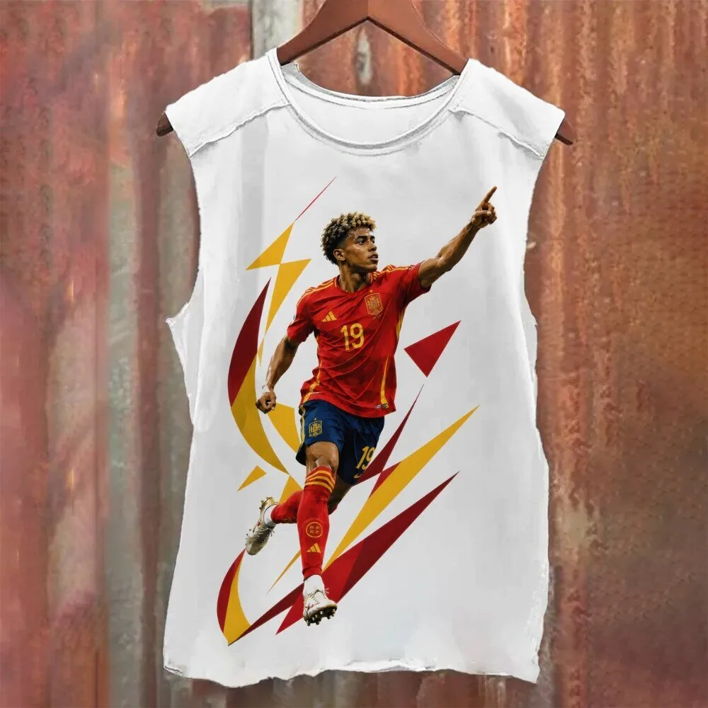 Lamine Yamal Pointing Up Dynamic Unisex Casual Printed Tank Top
