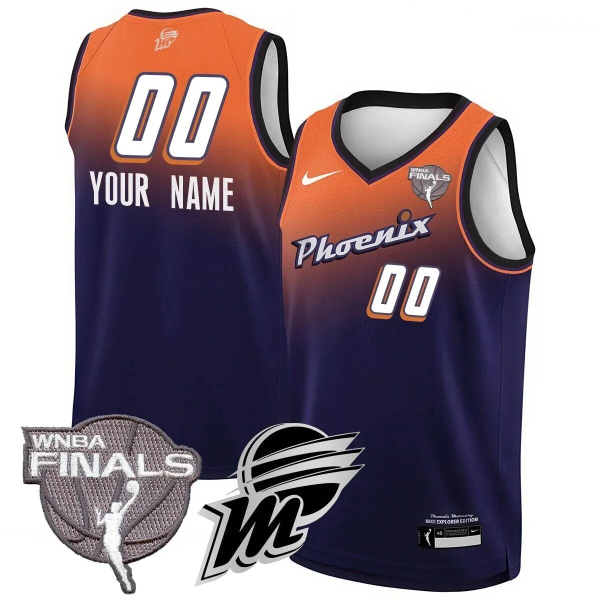 Phoenix Mercury WNBA Finals Black Custom Stitched Basketball Jersey