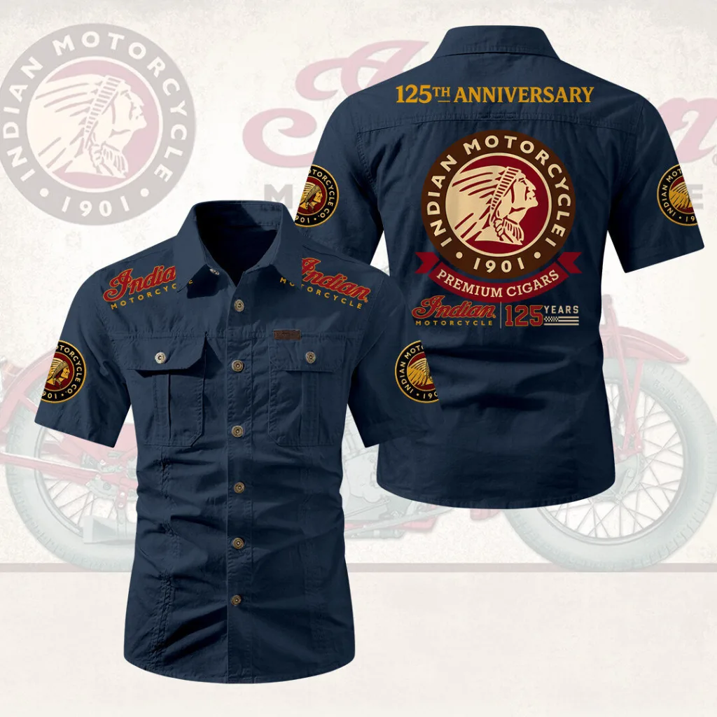 Buffalo Bills | Premium NFL Bartender Game Day 3D Shirt 4 Indian Motorcycle 125th Anniversary Mechanic Shirt Short Sleeve