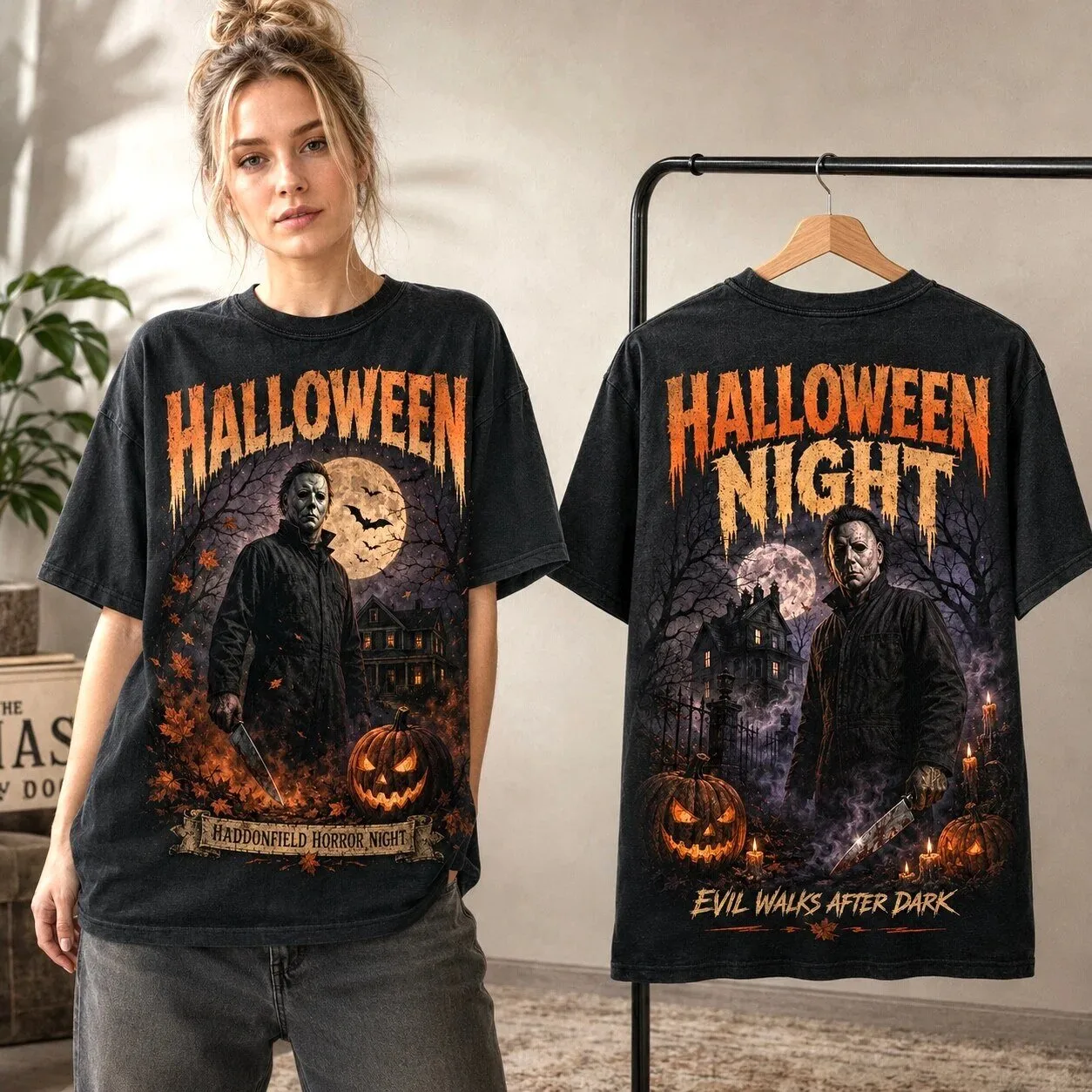 Michael Myers Halloween Night Horror Movie Slasher Legend Graphic T-Shirt