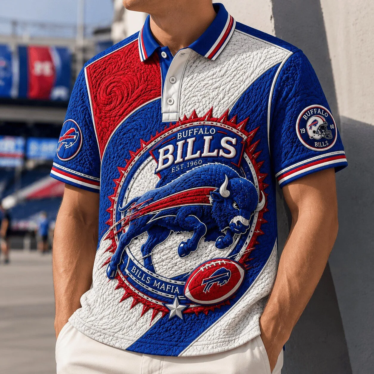 Buffalo Bills Mafia NFL Football Team Polo Shirt for Men