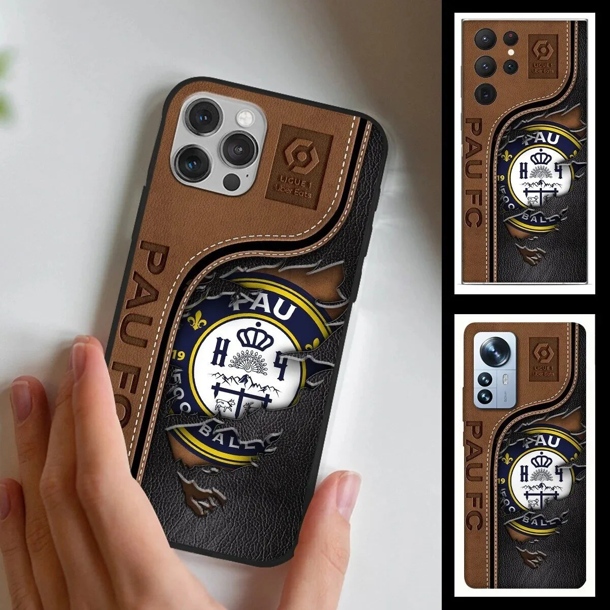 Pau Football Club Ligue 1 Uber Eats Faux Leather Phone Case