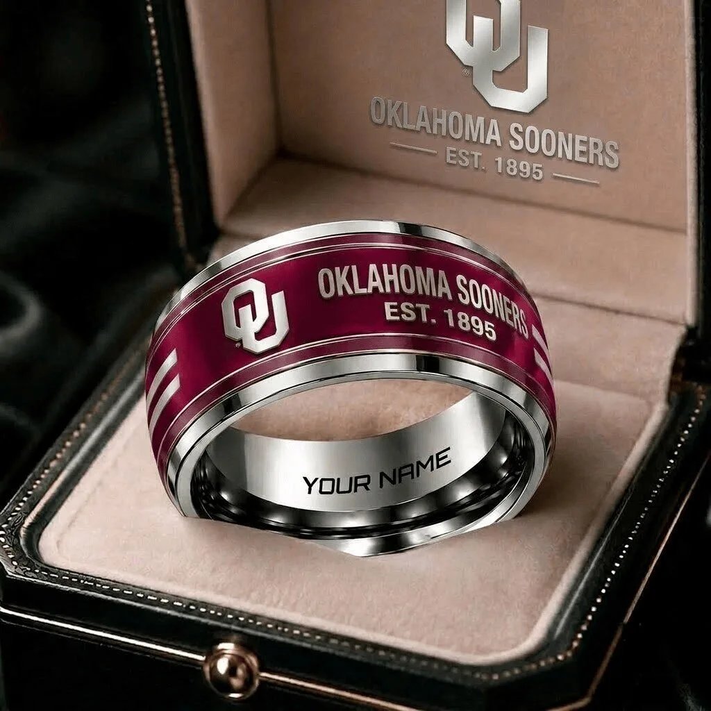 Oklahoma Sooners Personalized Engraved College Football Team Ring