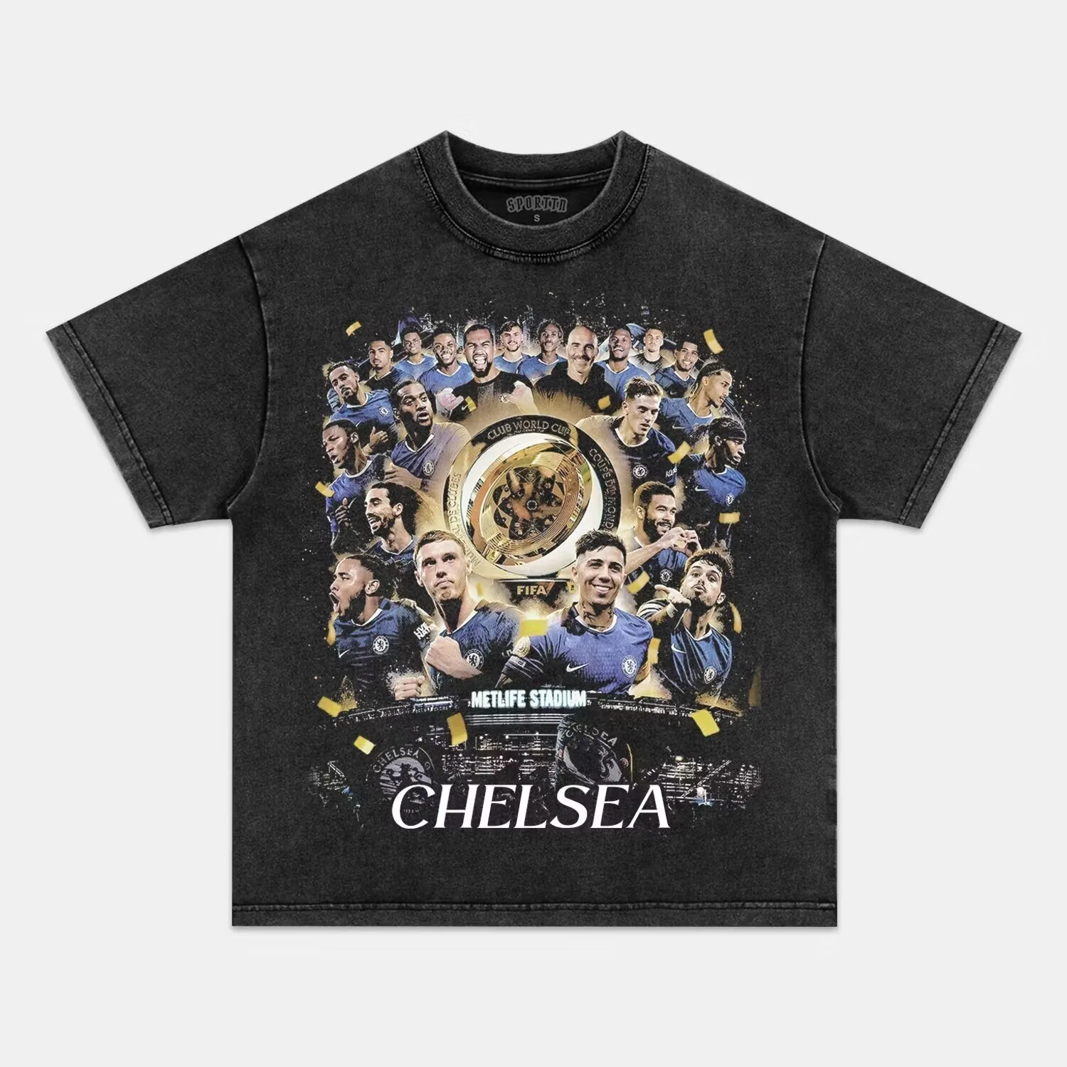 Chelsea Football Club FIFA Club World Cup MetLife Stadium Black T-Shirt