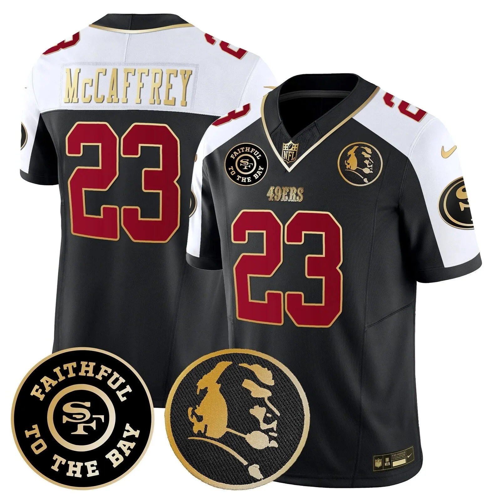 San Francisco 49ers Christian McCaffrey John Madden Patch Football Jersey