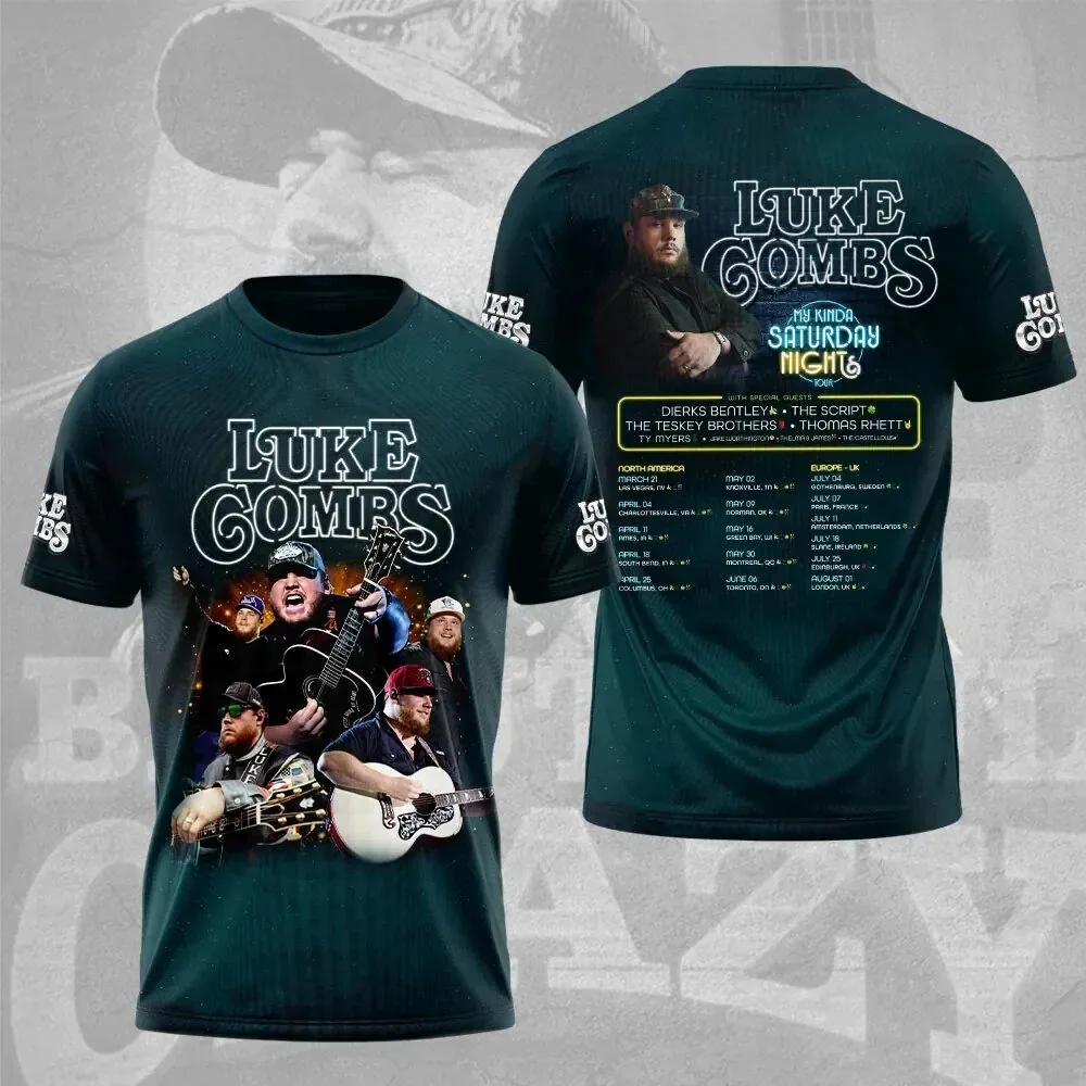 Luke Combs My Kinda Saturday Night Tour 2026 Lambeau Field Concert T-Shirt