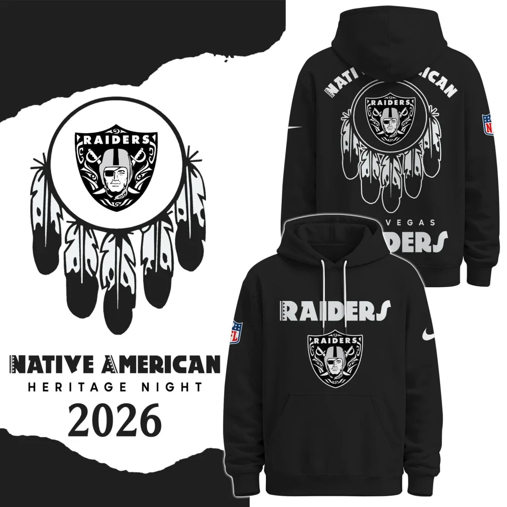 Las Vegas Raiders Native American Heritage Night 2026 Black Hoodie Las Vegas Raiders Native American Heritage Night 2026 Black Hoodie