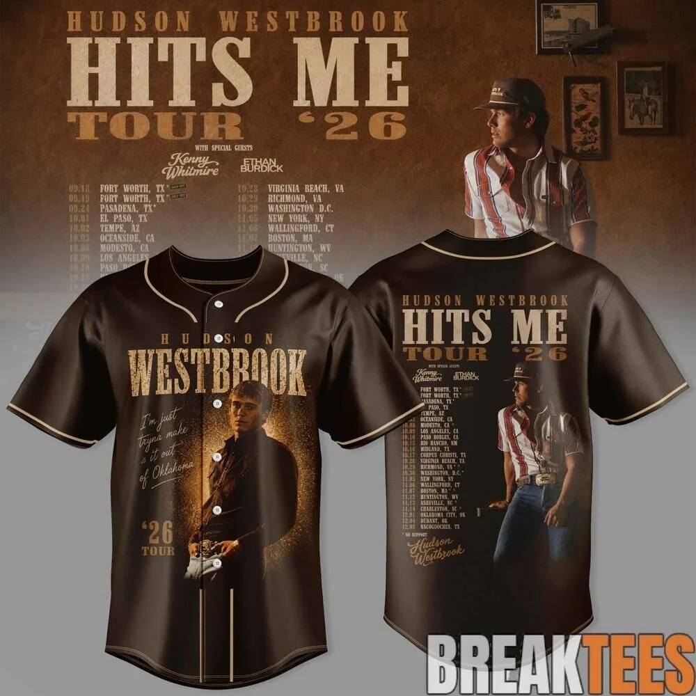 2026 Baseball Jersey for Hudson Westbrook's Hits Me Tour