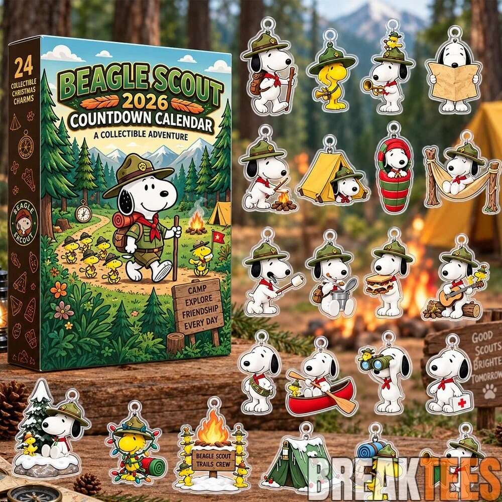Peanuts Snoopy Beagle Scout 2026 Christmas Countdown Advent Calendar