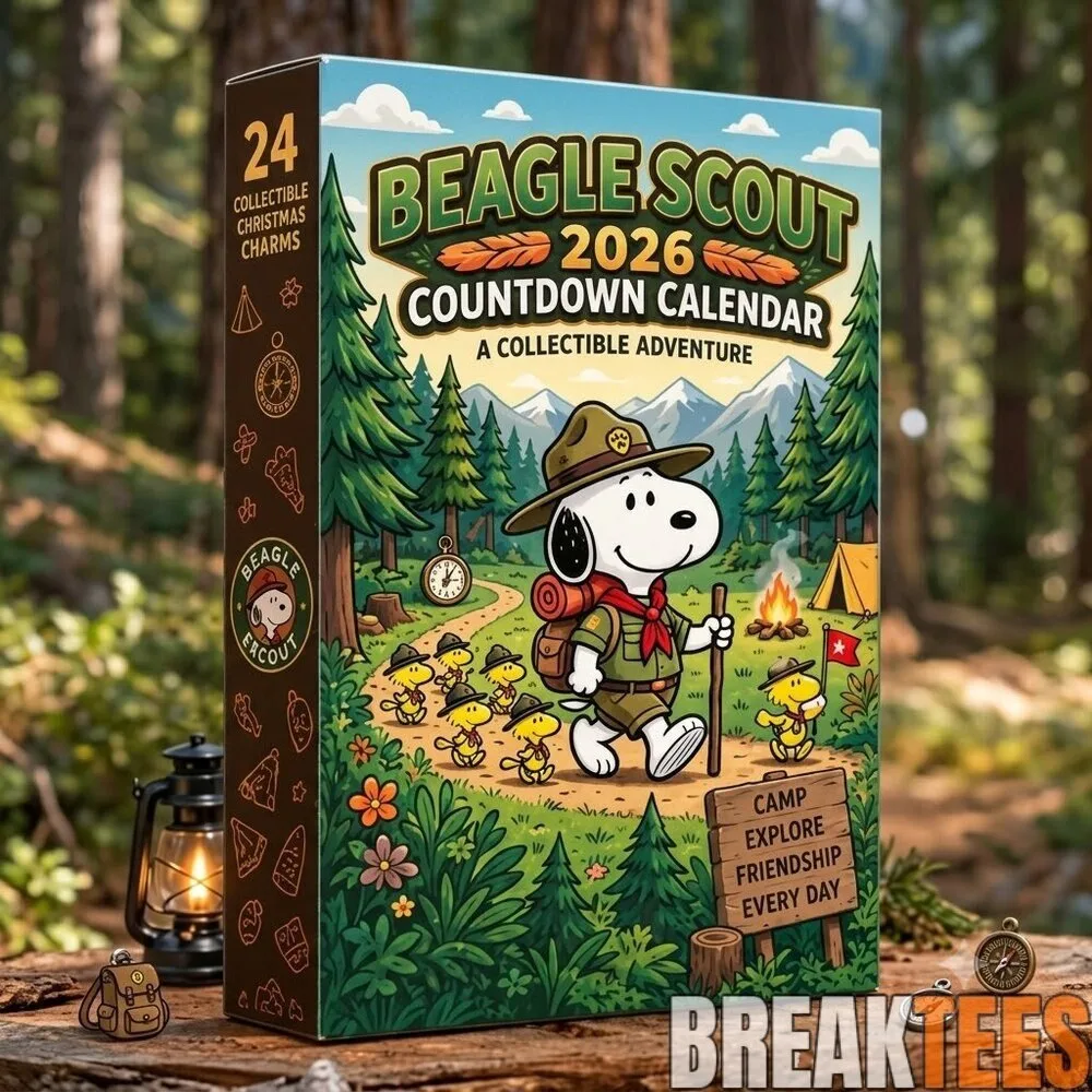 Peanuts Snoopy Beagle Scout 2026 Christmas Countdown Advent Calendar