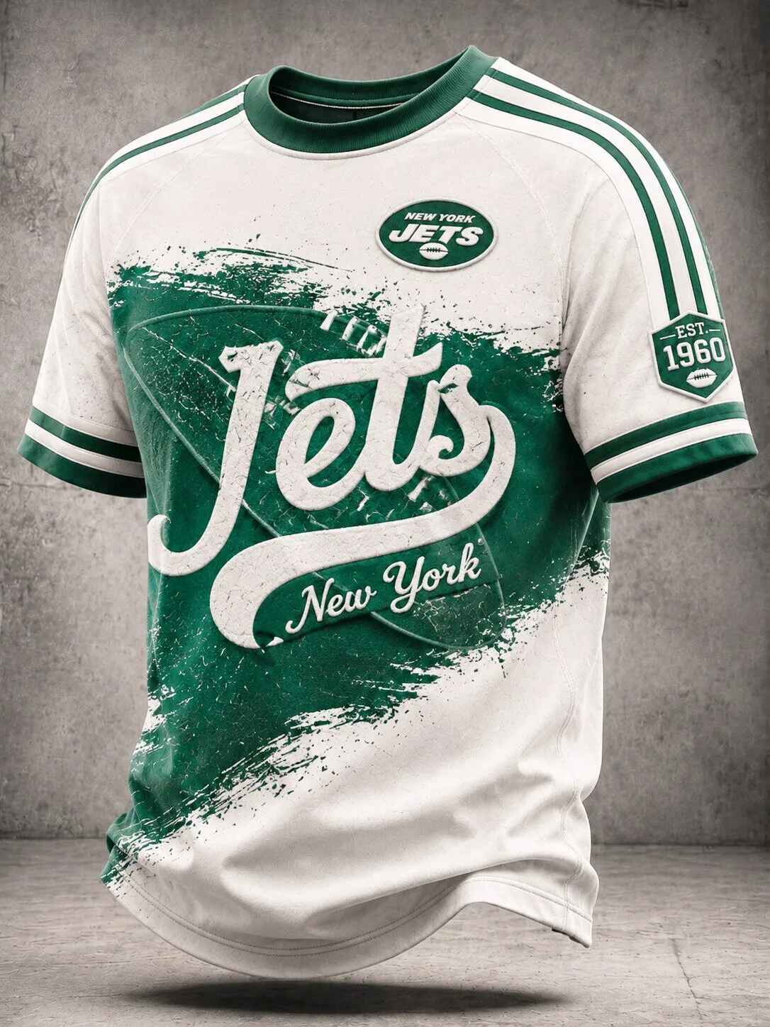 New York Jets Football Team Retro Design T-Shirt