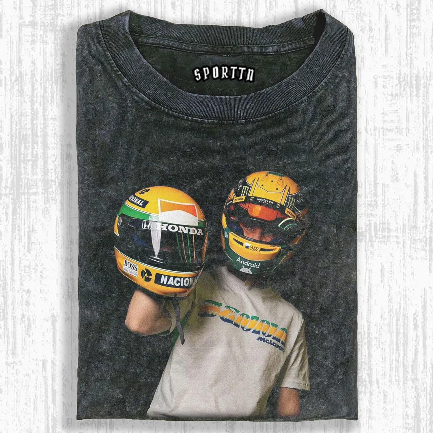 Ayrton Senna Formula 1 Racing Legend McLaren Honda T-Shirt