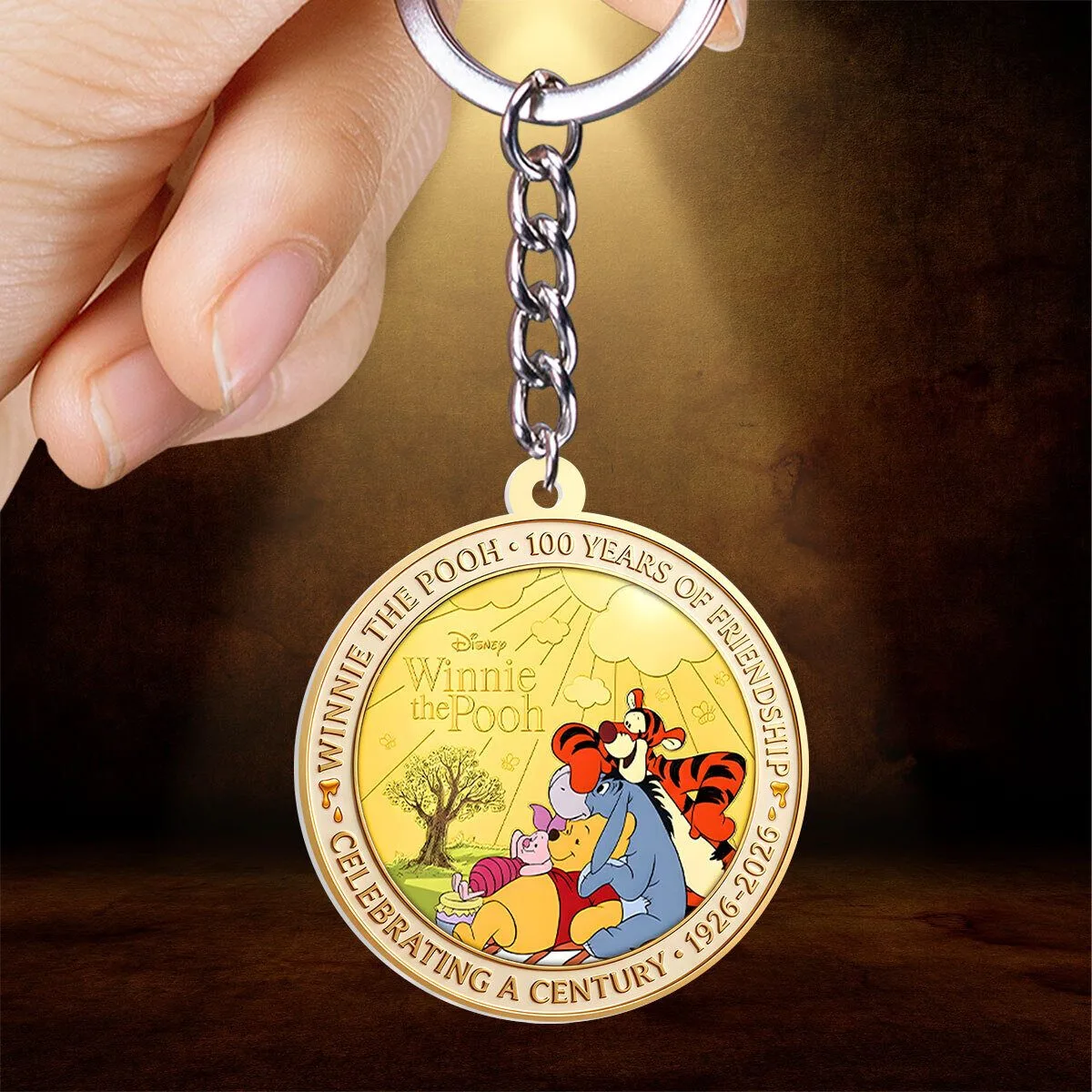 Keychain Celebrating A Century of Friendship with Winnie The Pooh - 100 Years Edition