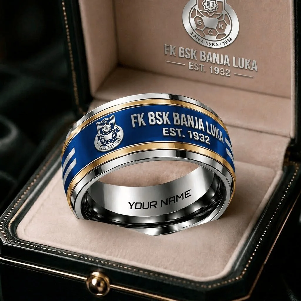 FK BSK Banja Luka Premijer Liga BiH Personalized Ring for Men