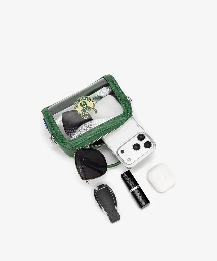 Milwaukee Bucks National Basketball Association Clear Crossbody Bag 11 Milwaukee Bucks National Basketball Association Clear Crossbody Bag