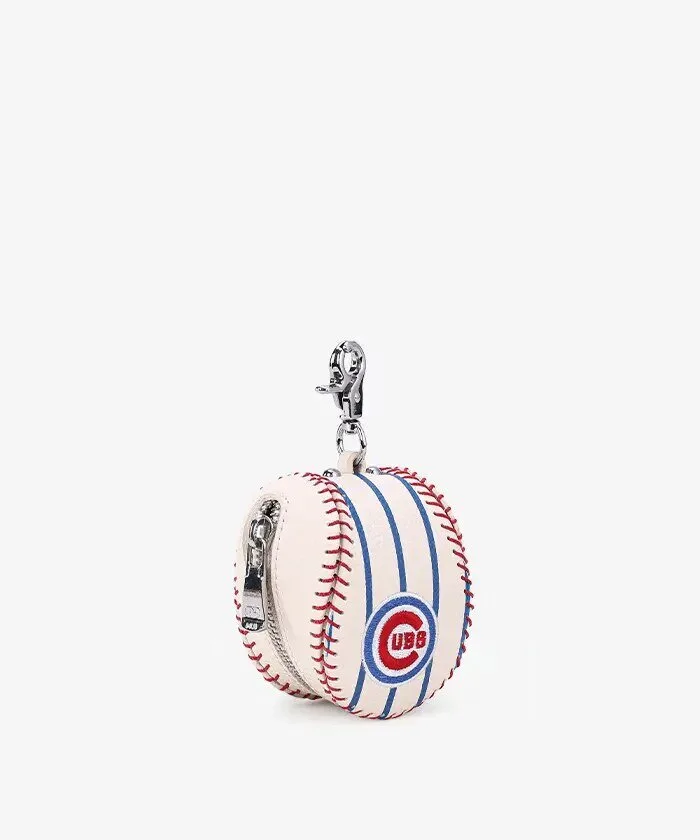 Chicago Cubs Baseball Pouch Keychain with Zipper Closure
