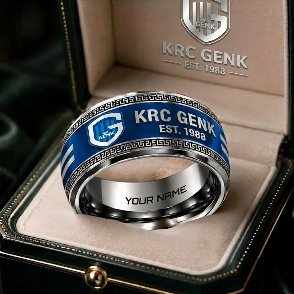 KRC Genk Belgian Pro League Personalized Ring Gift for Soccer Fans 1 KRC Genk Belgian Pro League Personalized Ring Gift for Soccer Fans