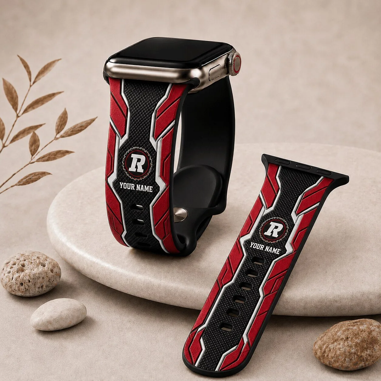 Ottawa Redblacks Canadian Football League Team Custom Name Apple Watch Band