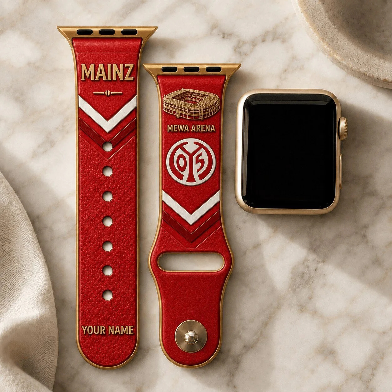 Mainz 05 Football Club MEWA Arena Stadium Personalized Apple Watch Band