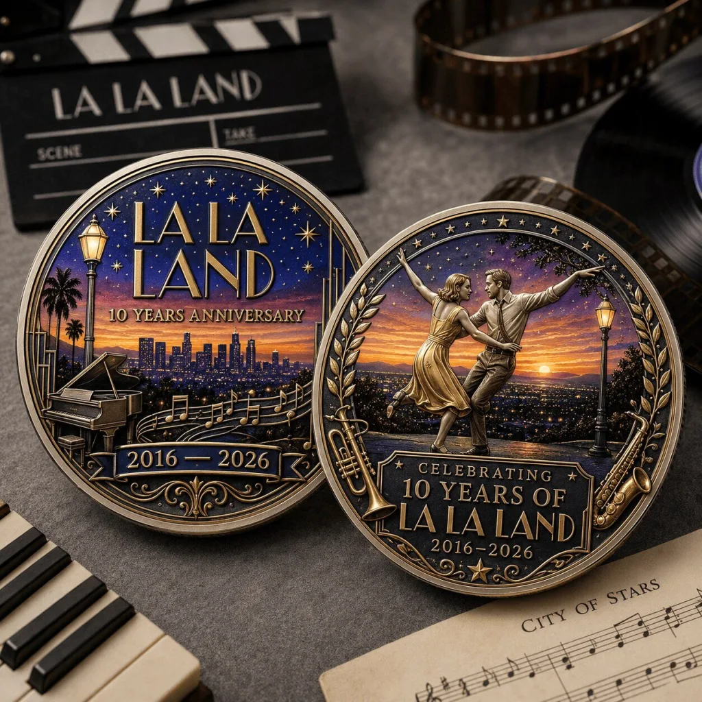 La La Land 10 Year Anniversary Commemorative Collectible Coin La La Land 10 Year Anniversary Commemorative Collectible Coin