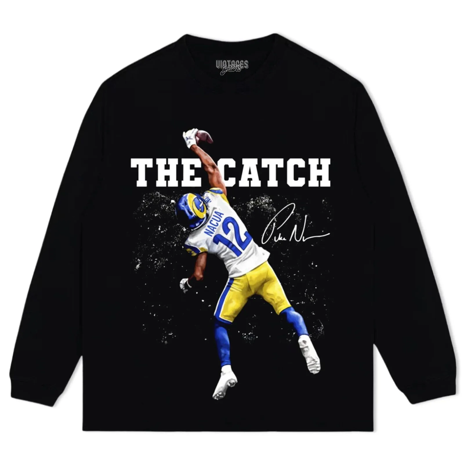 Puka Nacua The Catch Los Angeles Football Graphic T-Shirt 11 Puka Nacua The Catch Los Angeles Football Graphic T-Shirt