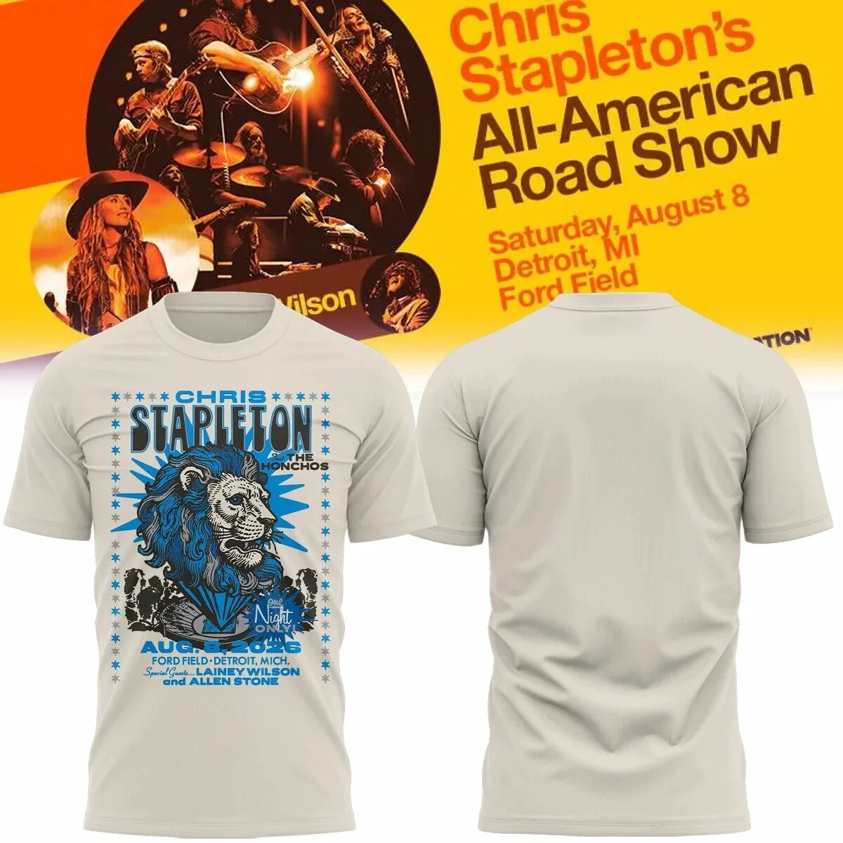 All-American Road Show Tour T-Shirt for Chris Stapleton Concert Enthusiasts