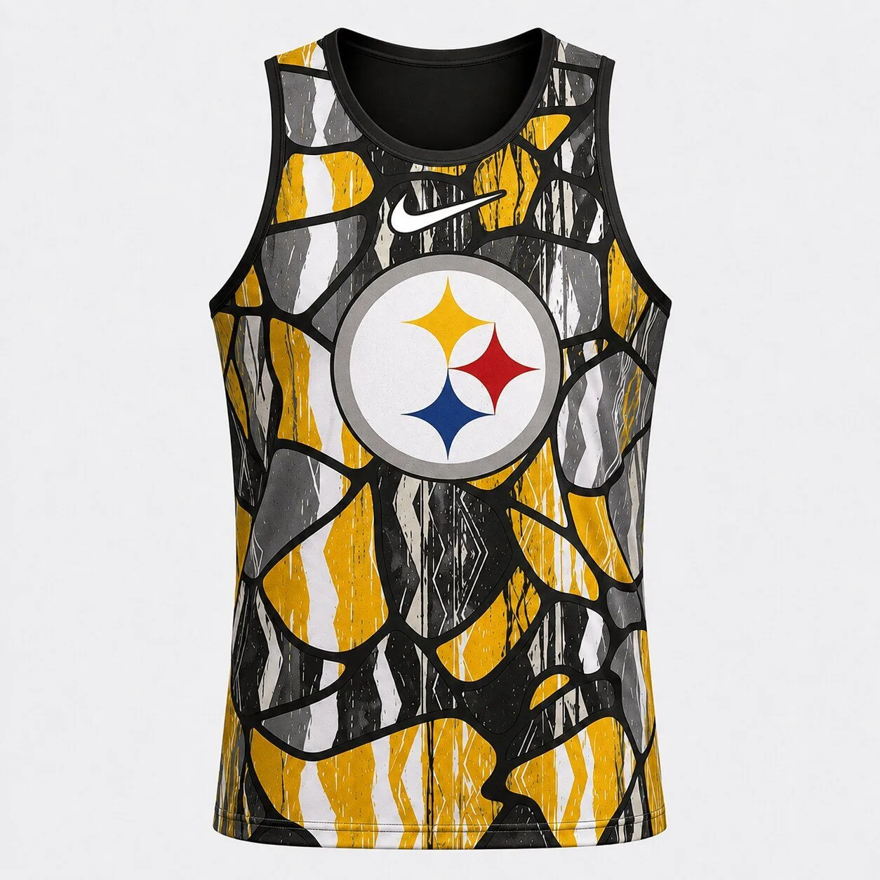 Pittsburgh Steelers Abstract Pattern Men's National Football League Tank Top