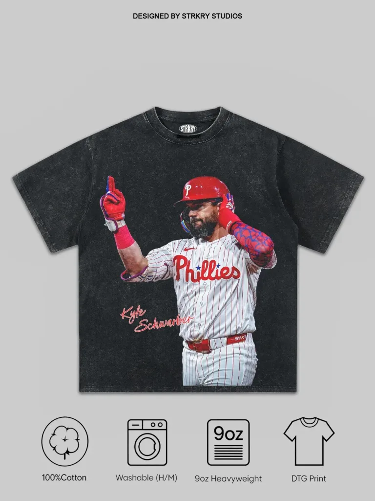 Kyle Schwarber Philadelphia Phillies Baseball Player Graphic T-Shirt 41 Kyle Schwarber Philadelphia Phillies Baseball Player Graphic T-Shirt