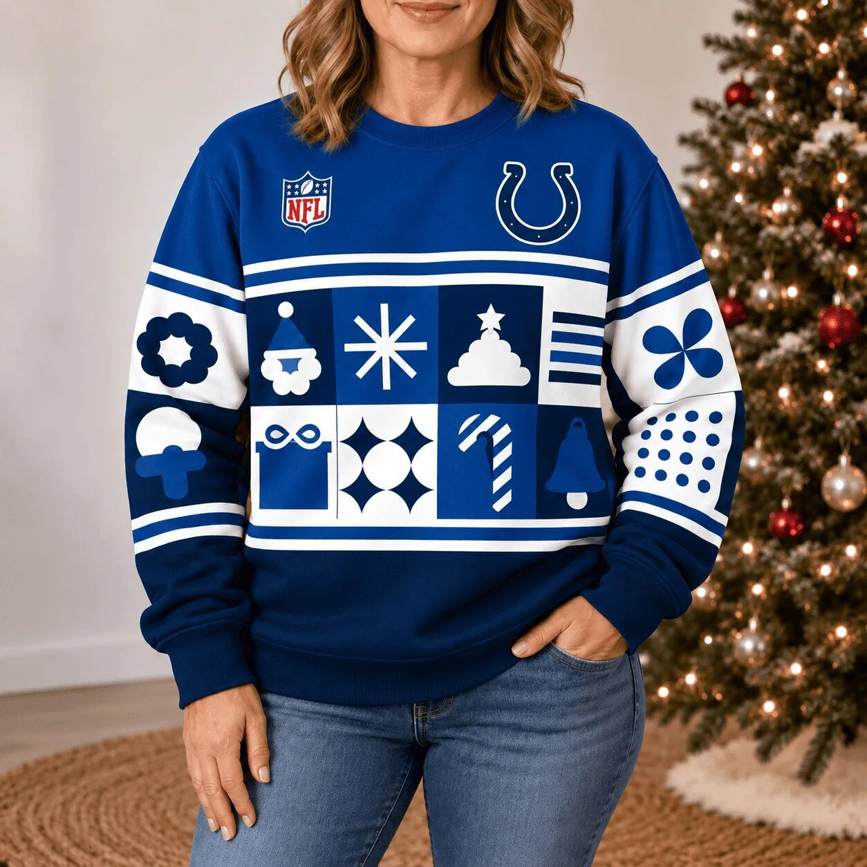 Indianapolis Colts National Football League Christmas Holiday Ugly Sweater
