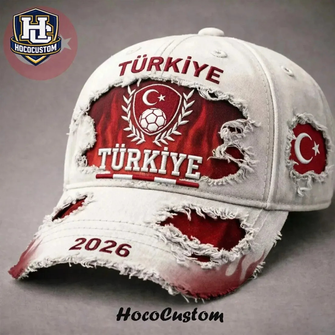 Türkiye Football Baseball Fan Gear Distressed Cap Hat for Men and Women 6 Türkiye Football Baseball Fan Gear Distressed Cap Hat for Men and Women