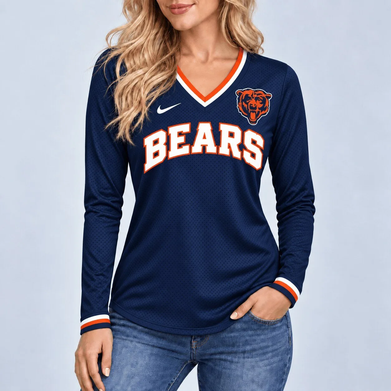 Chicago Bears National Football League Game Day Long Sleeve Jersey for Women