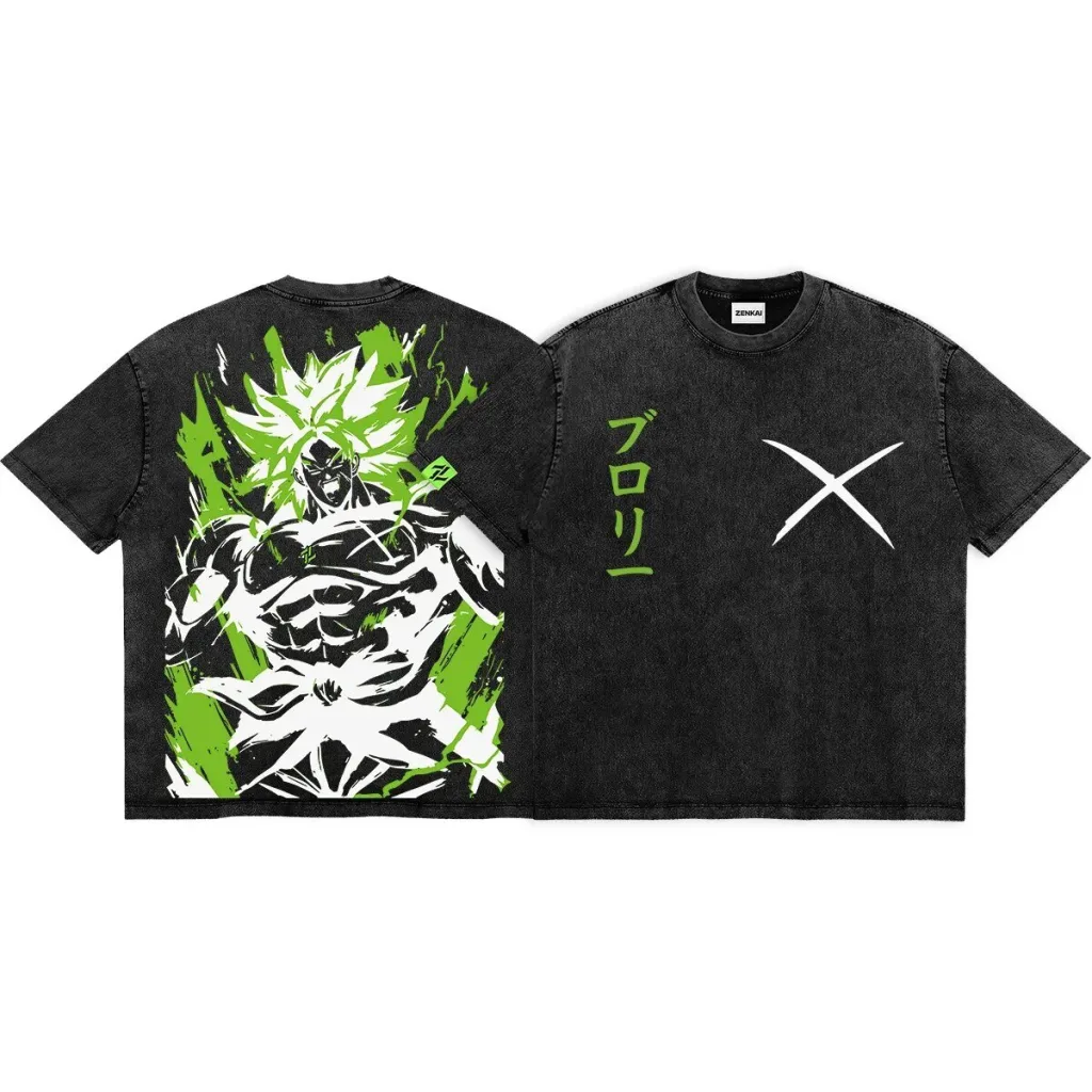 Dragon Ball Z Broly Super Saiyan Legendary Unleashed Green Flare T-Shirt Dragon Ball Z Broly Super Saiyan Legendary Unleashed Green Flare T-Shirt