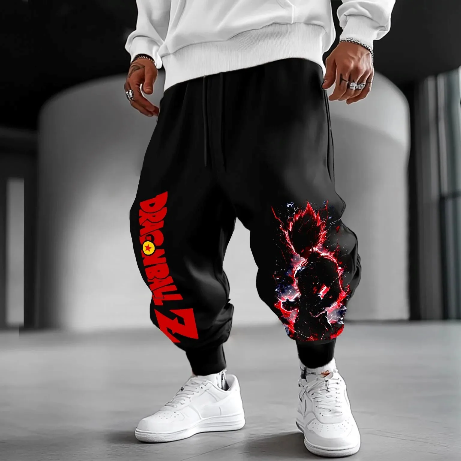 Anime Harem Pants featuring Super Saiyan Goku from Dragon Ball Z