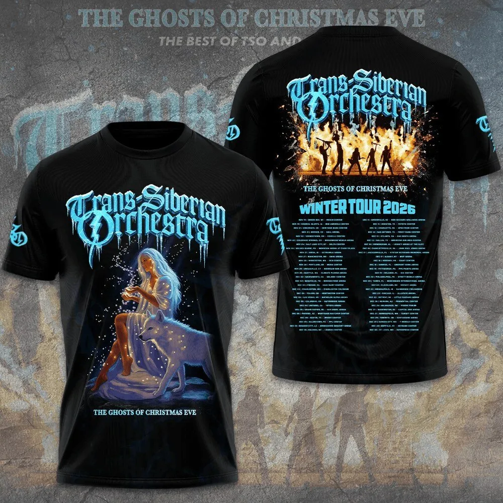 2026 Winter Tour T-Shirt Featuring Trans-Siberian Orchestra's The Ghosts of Christmas Eve