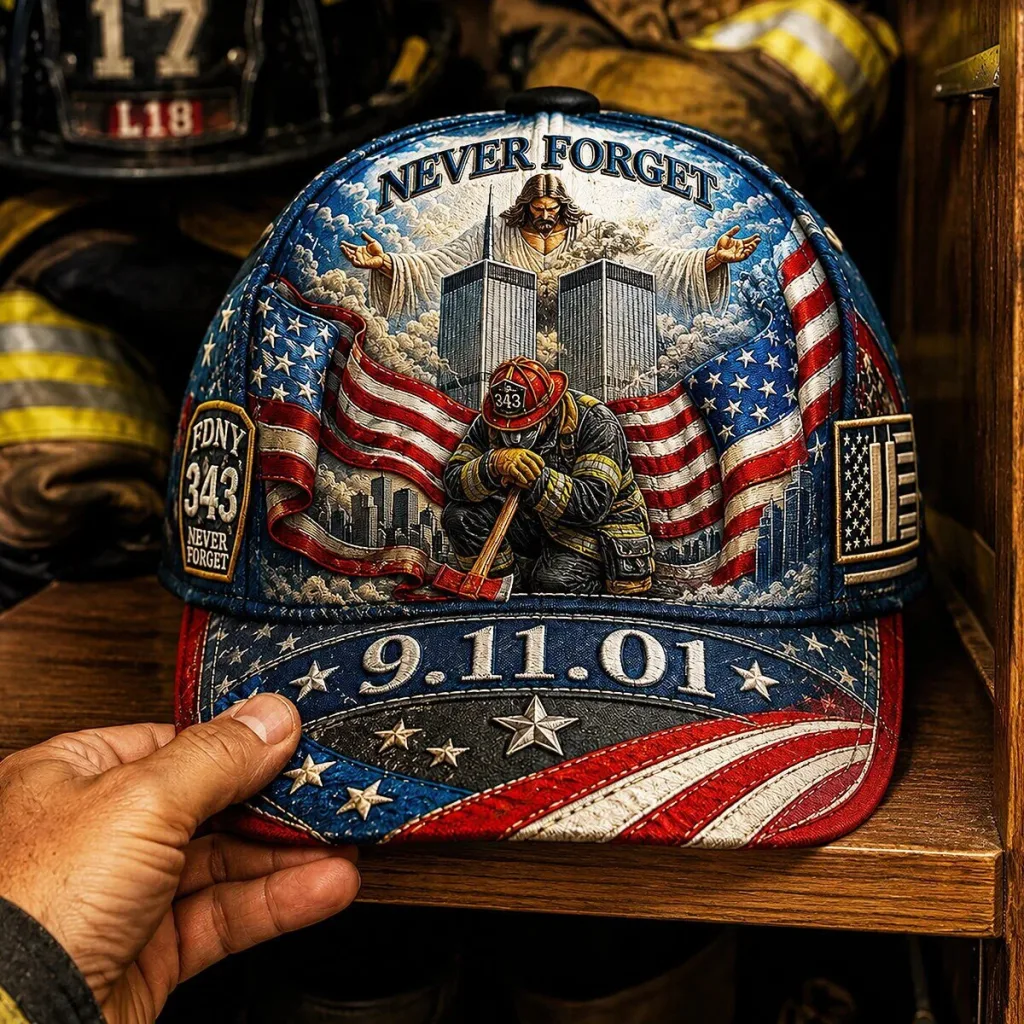 September 11th Christian Firefighter Memorial Never Forget 343 Tribute Cap Hat September 11th Christian Firefighter Memorial Never Forget 343 Tribute Cap Hat