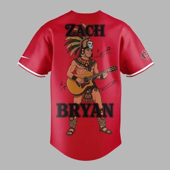 2026 Baseball Jersey for San Diego State Aztecs Featuring Zach Bryan's Heaven On Tour 7 2026 Baseball Jersey for San Diego State Aztecs Featuring Zach Bryan