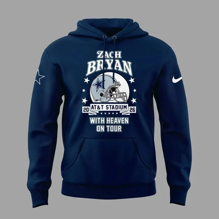 Zach Bryan With Heaven On Tour 2026 Dallas Cowboys Football Hoodie