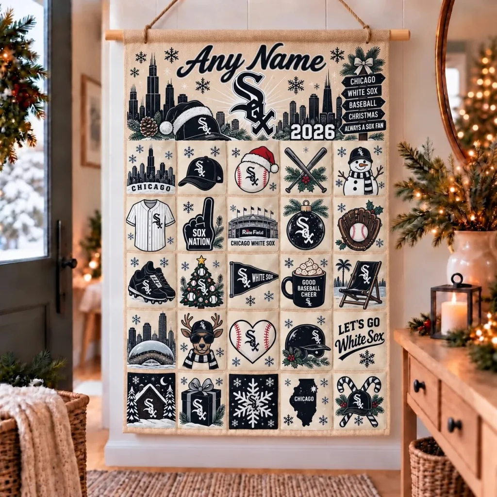 Chicago White Sox Christmas Advent Calendar Wall Hanging Decor Chicago White Sox Christmas Advent Calendar Wall Hanging Decor 2D