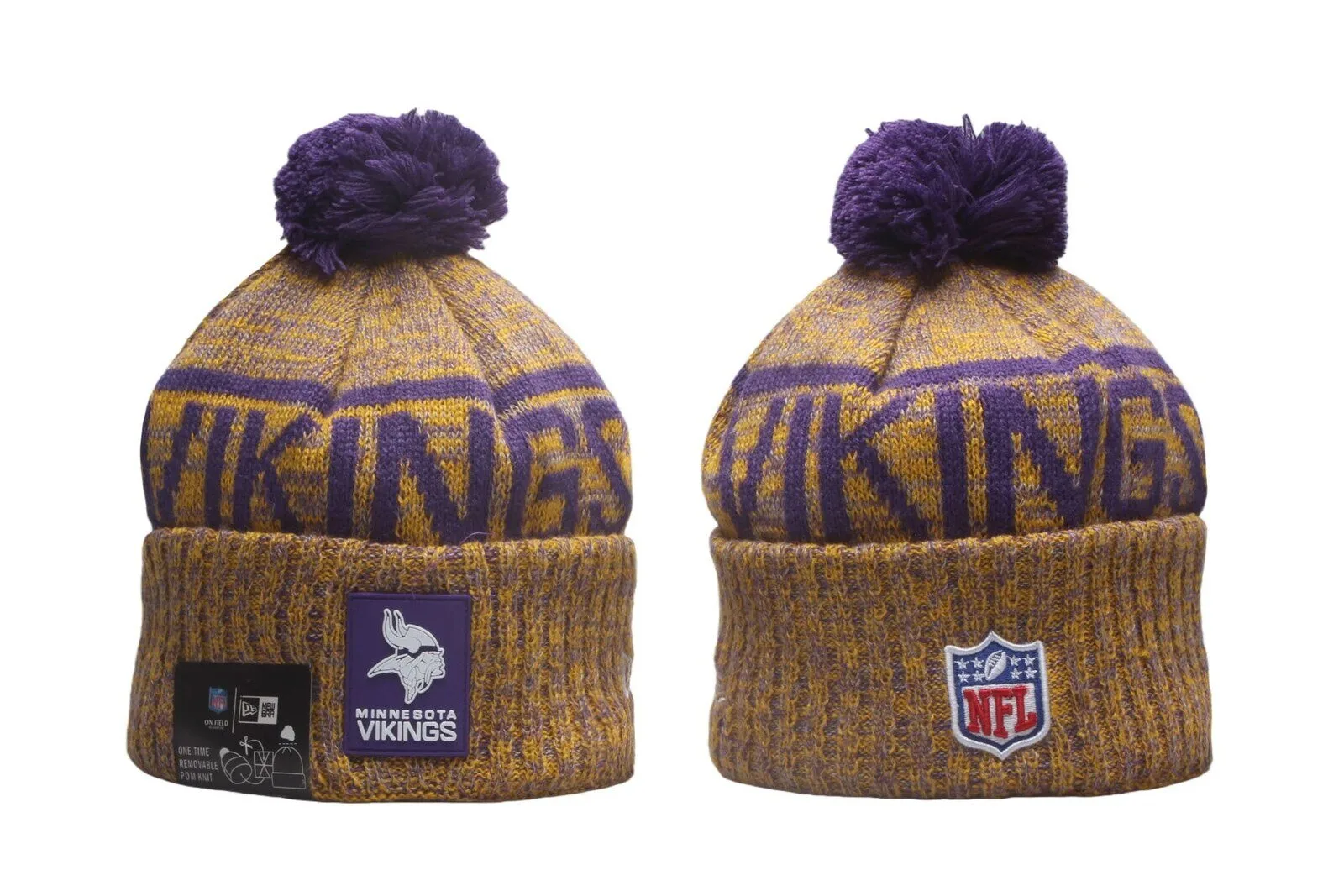Minnesota Vikings NFL Knit Beanie Pom Cap Hat